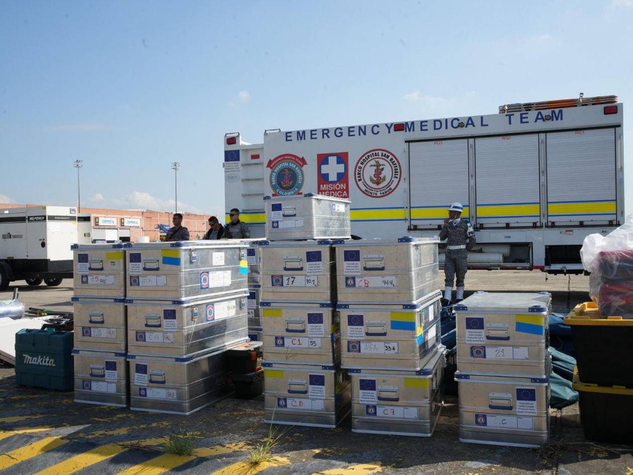 Colombia despliega hospital de campaña para atender a damnificados por terremoto en Venezuela
